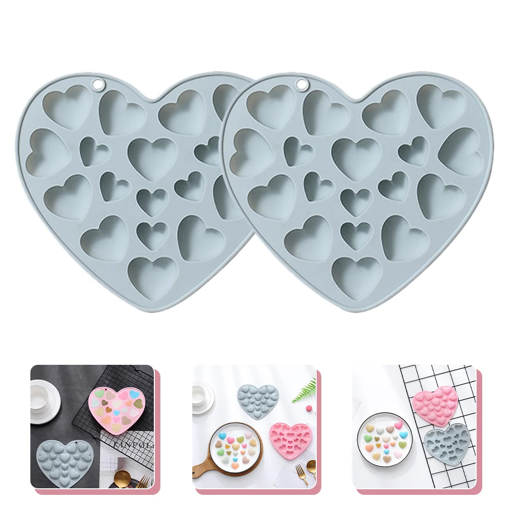 

Molds Mold Heart Chocolate Silicone Candy Shaped Moulds Mould Cake Jelly Baking Biscuit Cookievalentine Diy Day Ice Cube Resin