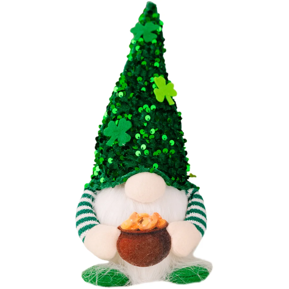 

Gnome Day Patricks Plush St Green Leprechaun Elf Patrick Shamrock S Gnomes Decorations Decor Faceless Decoration Figurine