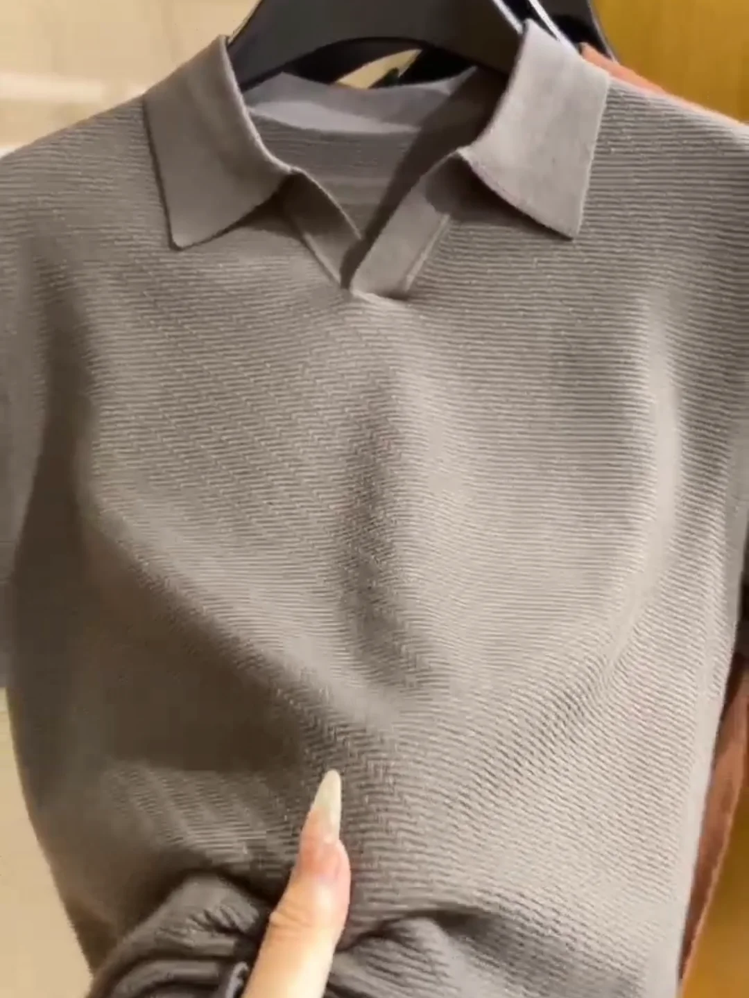 W29 Весна и осень Новые мужские легкие роскошные трикотажные лацканы с короткими