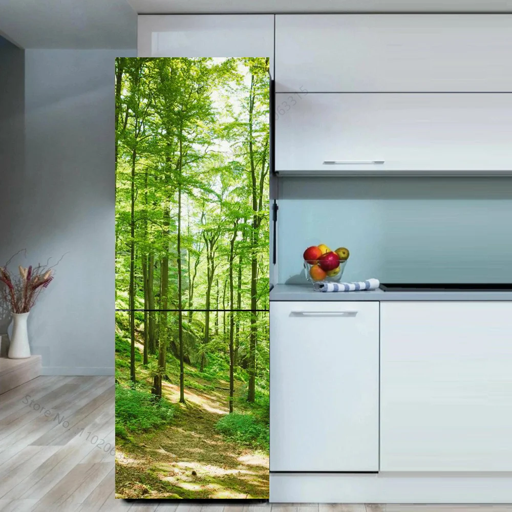 Приморская пляжная наклейка на холодильник дверь крышка ландшафт самоклеящиеся