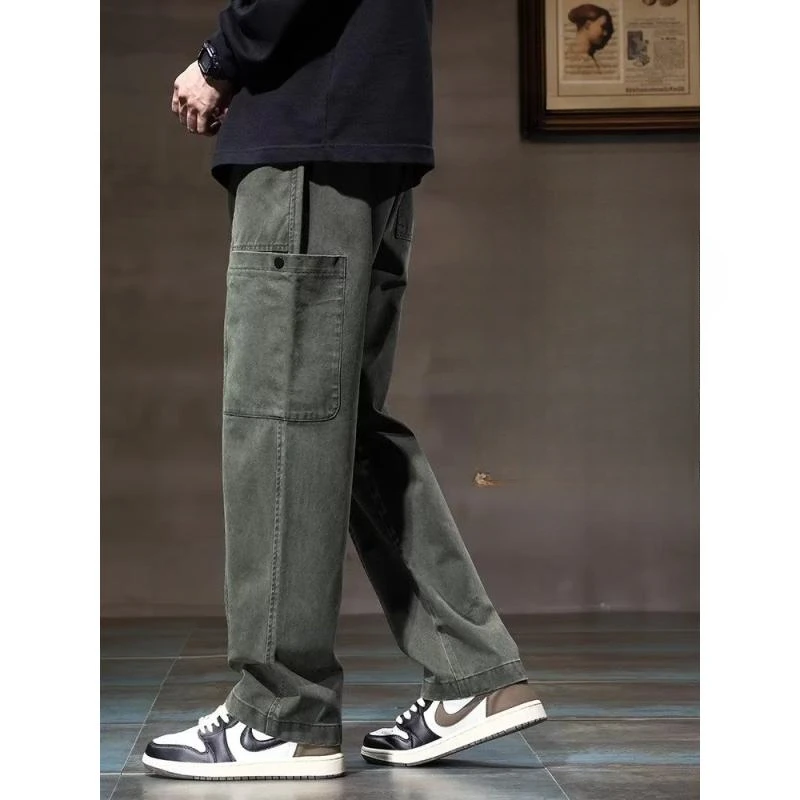 Брюки-карго мужские с эластичным поясом на весну