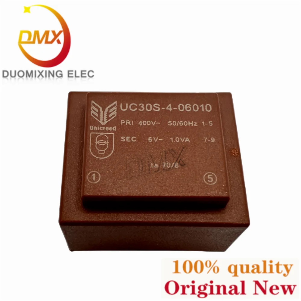 

2-10PCS UC30S-4-06010 UC3OS-4-06010 UC30S PRI 400V 50/60Hz ，SEC 6V 1.0VA 4PIN Replaceable 25338 Epoxy potting transformer