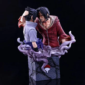 Naruto Shippuden Sasuke ed Itachi abbraccio Action Figure busto PVC 17cm 2