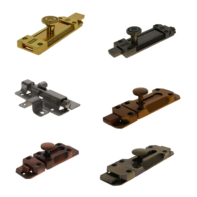 MroMax Aluminum Alloy/Stainless Steel Door Window Bolts Electroplating/Polishing Green Antique/Red Bronze/Yellow/Silver Color