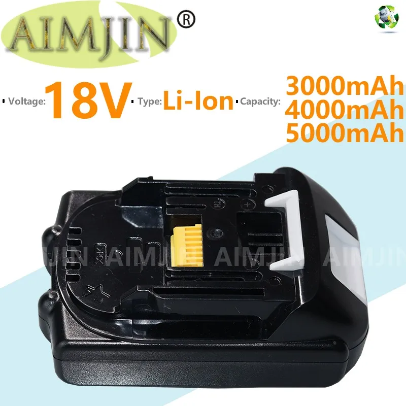 

For Makita 18V 3.0Ah/4.0Ah/5.0Ah Lithium-Ion BL1860B BL1860 BL1850 Rechargeable Power Tool Battery