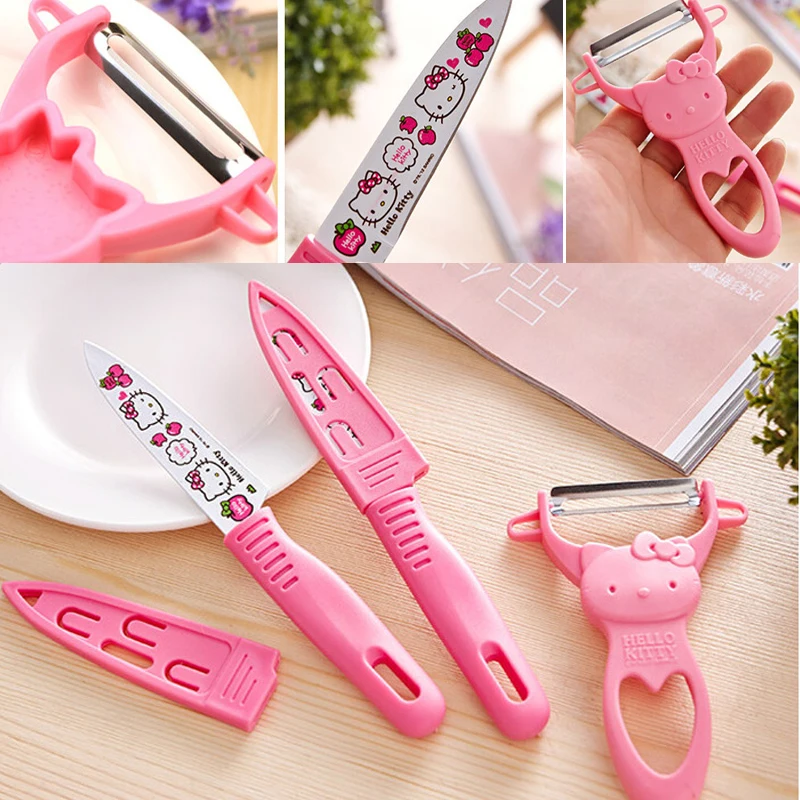 Слайсер Hello Kitty Kawaii Sanrioed карманный нож лезвие из нержавеющей стали кухонные