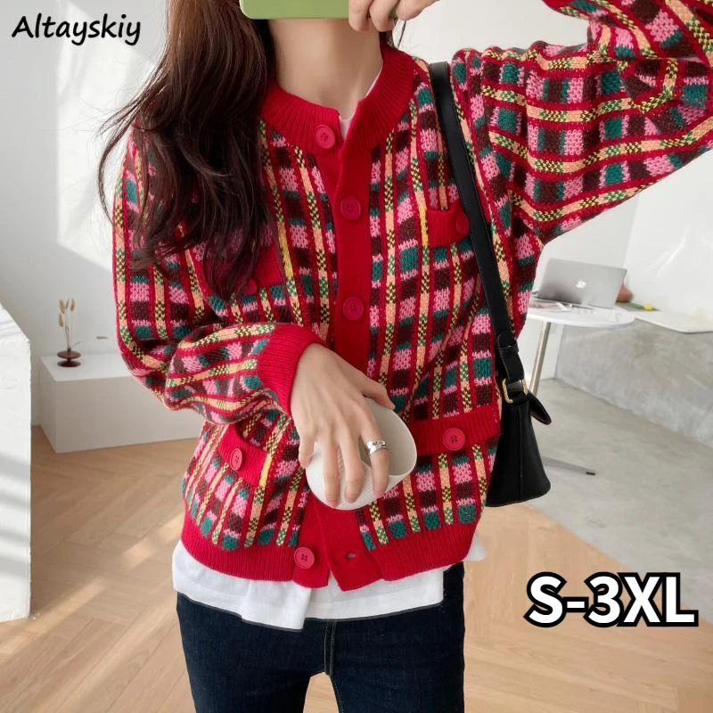 

Cardigan Women Retro Hot Sale S-3XL Design Sweater Femme Warm Ulzzang Street College Temperament Spring Autumn Charming Ins New