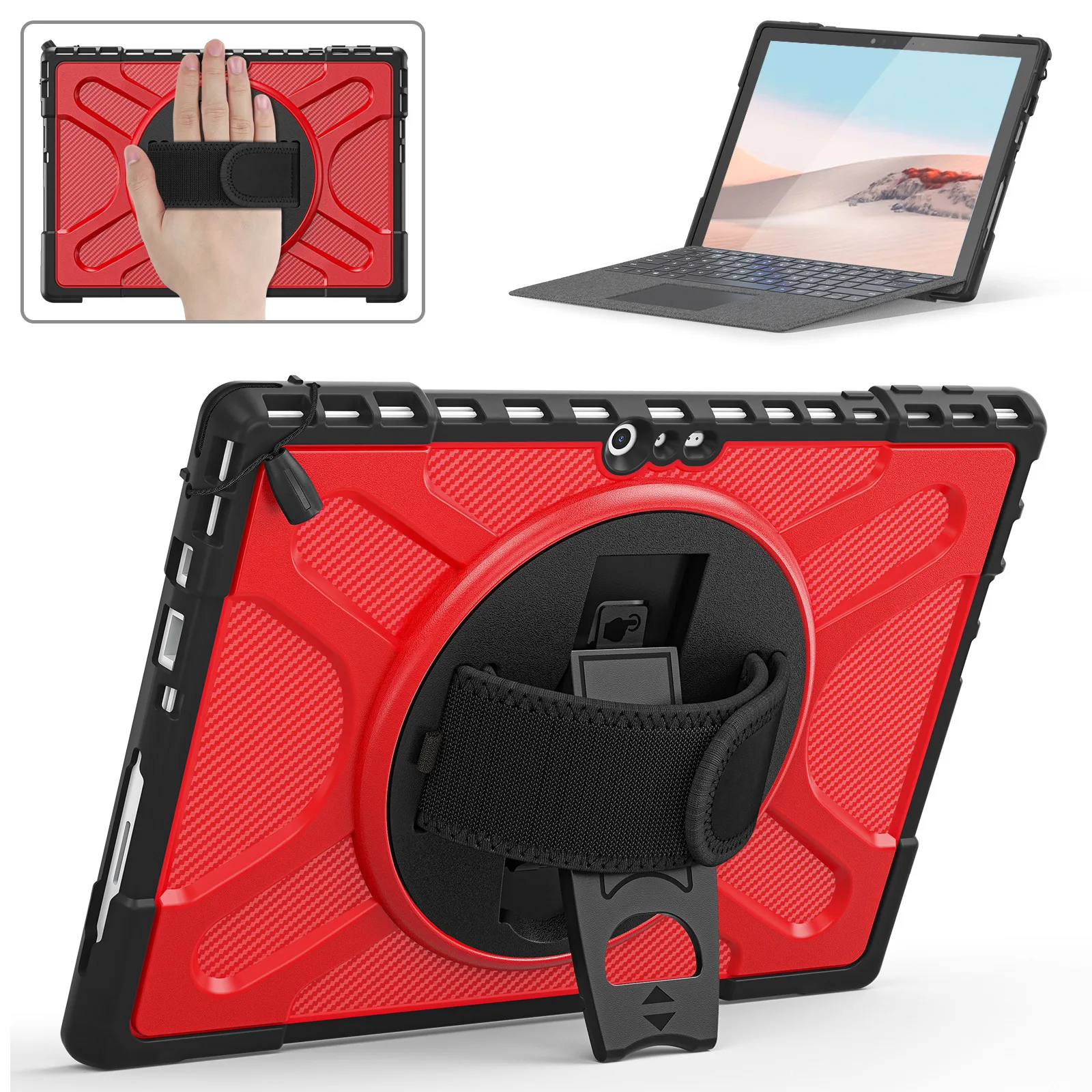 360 Rotating Handle Kickstand Shockproof Case for Microsoft Surface Pro 7 Plus 2021 Pro 7 6 5 4 12.3