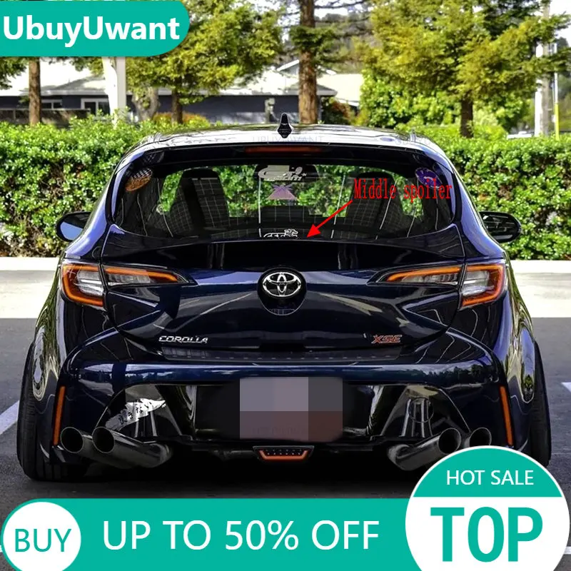 

Painted Deflector Spoiler Tail Rear Wings Primer Color Rear Spoiler for Toyota Corolla Hatchback 2019-2021 Middle Spoiler
