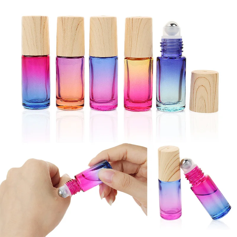 Gradient Color Empty Bottle Roller Ball Bottle For Essential