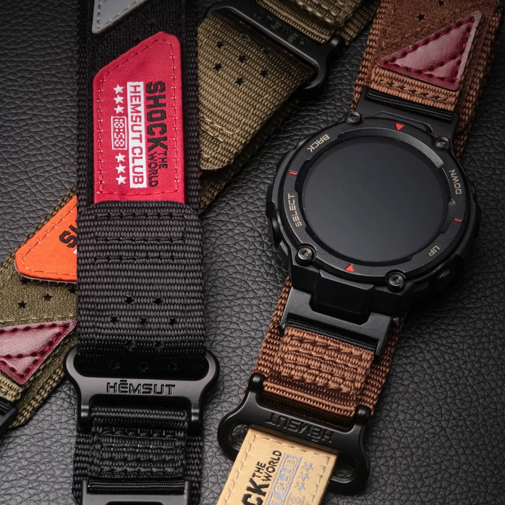 Фото Ремешок HEMSUT для Amazfit T-Rex1 2 pro, нейлоновый модный спортивный сменный браслет на запястье, четыре сезона №1