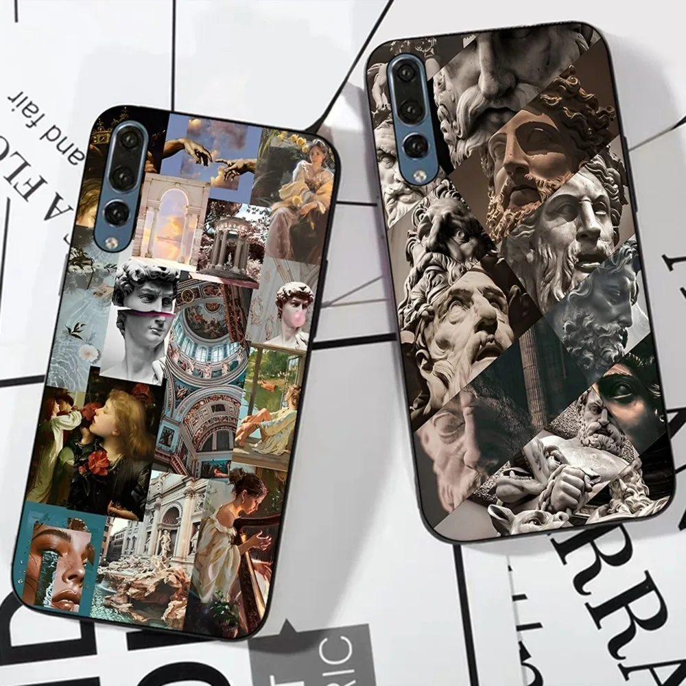 

Art Aesthetics David Statue Famous Paintings Phone Case For Huawei P 8 9 10 20 30 40 50 Pro Lite Psmart Honor 10 lite 70 Mate