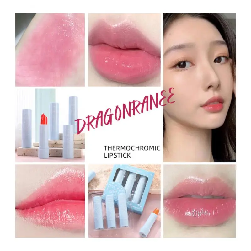 

Crystal Jelly Lip Balm Lipstick Flower Temperature Color Changing Lip Balm Gloss Transparent Long Lasting Moisturizer TSLM1