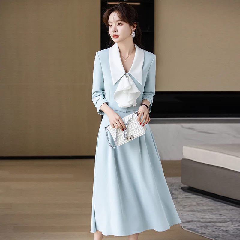 Модный костюм-юбка2024Новая весенне-осенняя женская одежда для поездок на работу