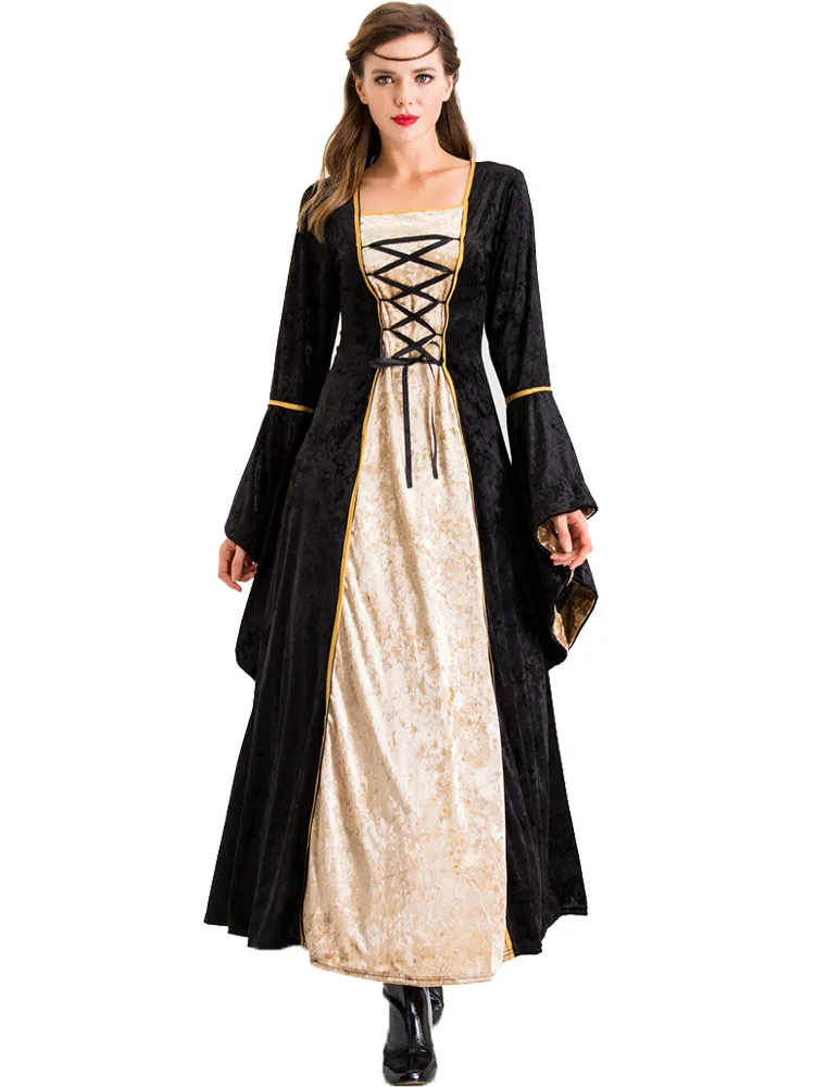 Женское винтажное платье принцессы роскошное Королевское Платье с квадратным