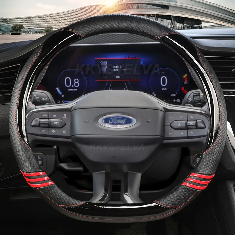 

Нескользящие автомобильные аксессуары из углеродного волокна и кожи для Ford Mondeo MK5 V 2022 2023 D