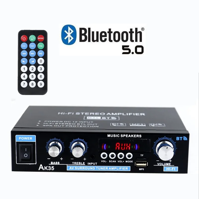 

110-240V AK35 digital power amplifier Bluetooth U-disk power amplifier two channel power amplifier manufacturer direct sales