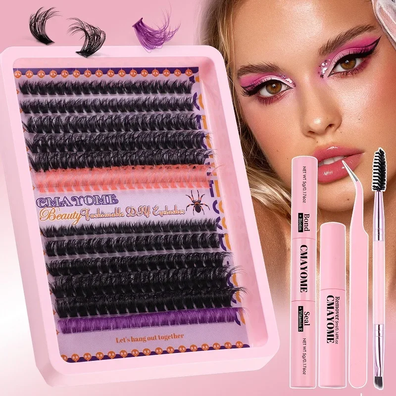 Набор для наращивания ресниц сделай сам цветные толстые пушистые завитки