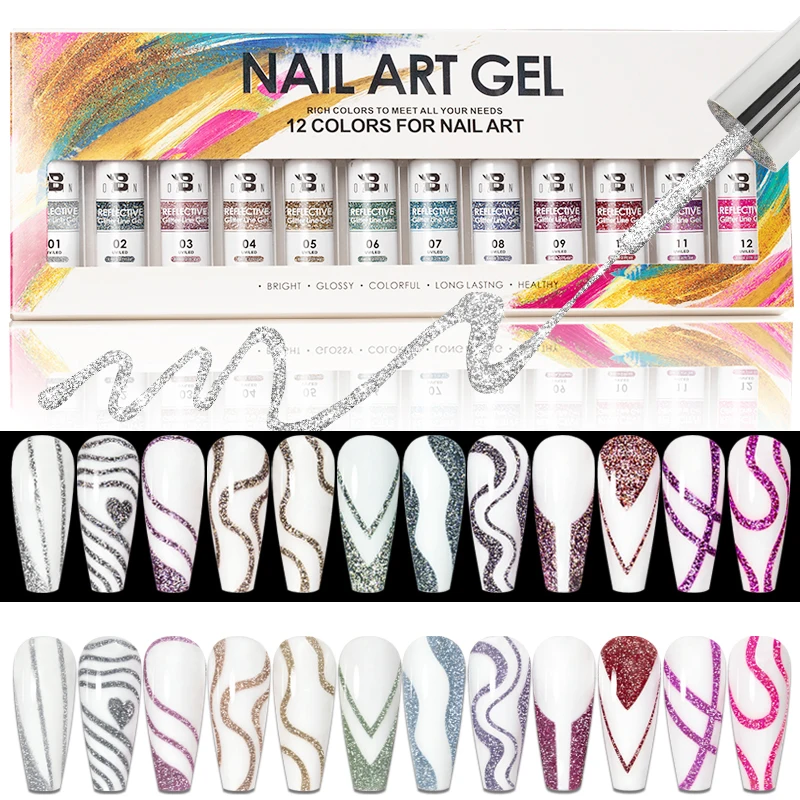 Набор гель-лаков для ногтей 8 мл 12 цветов |