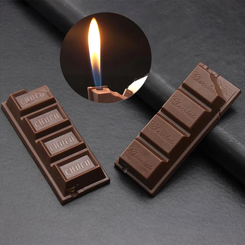 

Creative Chocolate Lighter Butane Gas Lighters Portable Cigar Cigarette Lighters Outdoor Smoking Accessories Gadgets for Man