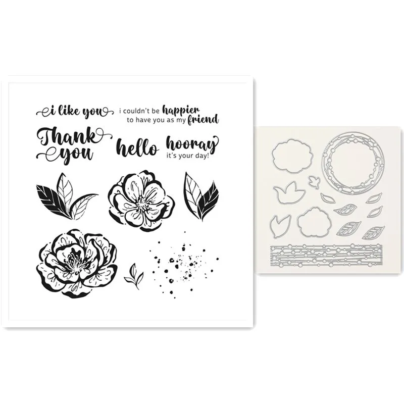 

IRRESISTIBLE BLOOMS Metal Cutting Dies And Stamps For Diy Scrapbooking Paper Card Stencil Decoration Craft Embossing Dies