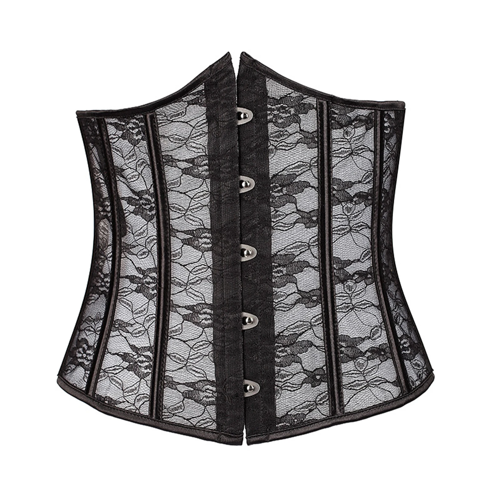 

Women Corset Top Modeling Curve Shape Gothic Lace Up Waist Training Belt Sexy Bustier Underbust Strap Daily Slimming