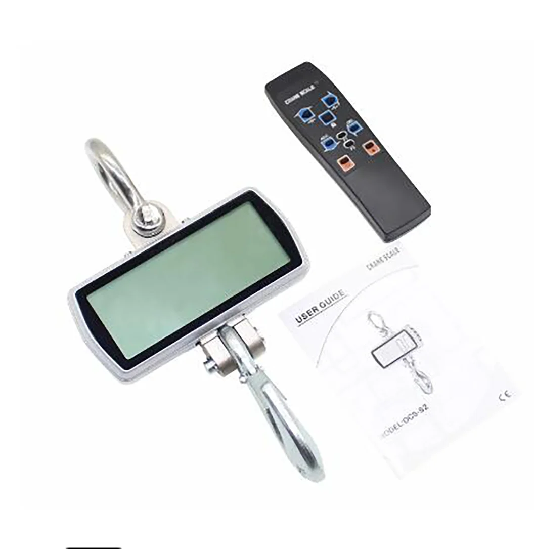 

High Resolution 1T Digital Crane Scale 1000kg Hook Scale Large Screen Industrial Hanging scale with Remote