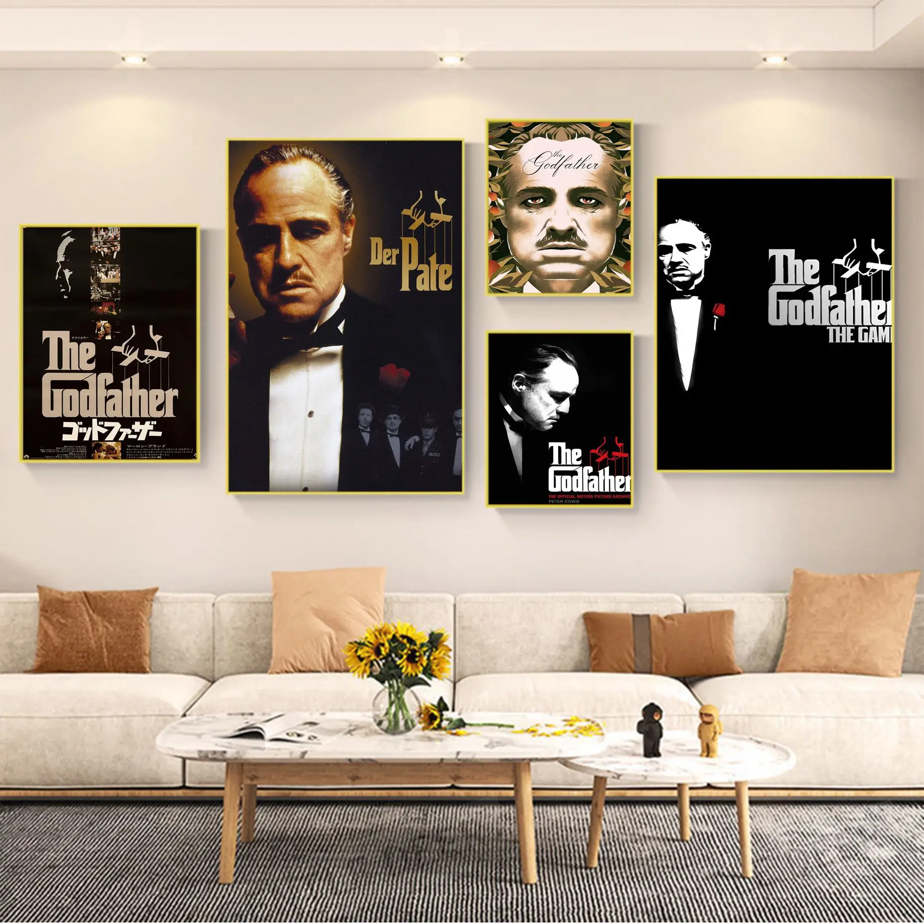 

The Godfather Poster Self-adhesive Art Poster Retro Kraft Paper Sticker DIY Room Bar Cafe Stickers Wall Painting