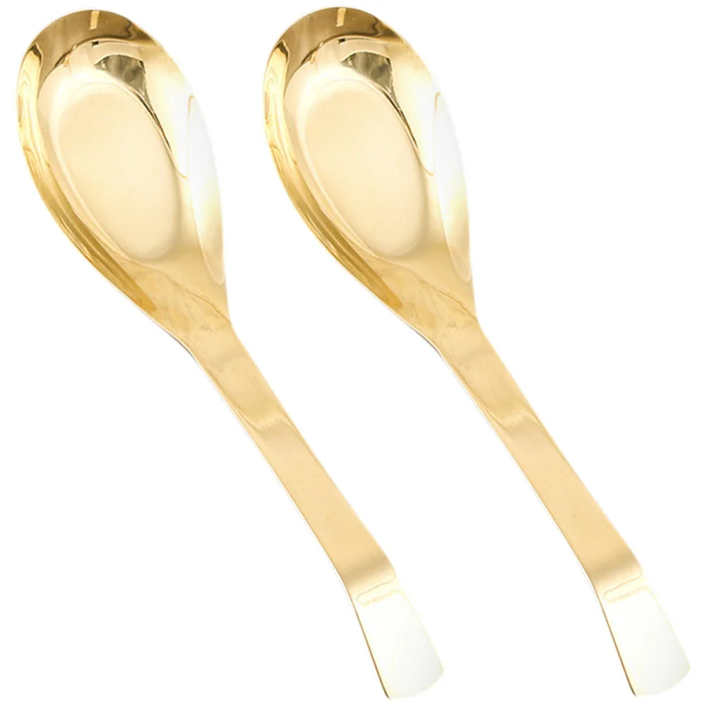 

Household Deepen Brass Spoon Practical Large Soup Spoon Thicken Handle Soup Spoon
