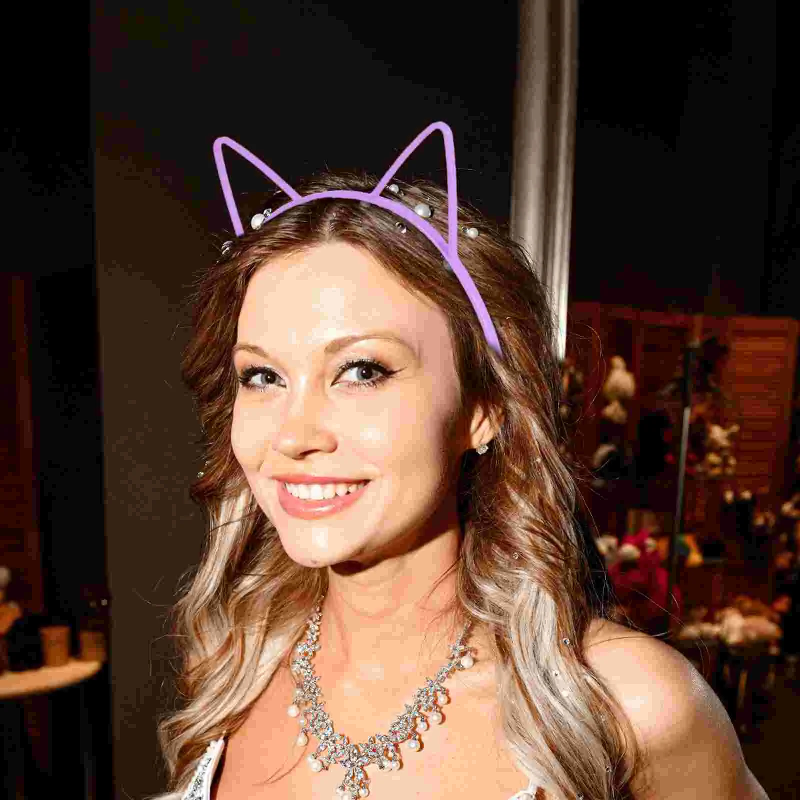 

10 Pcs Cat Ears Headband Hairband Girl Cute Headbands Plastic Car Accessories