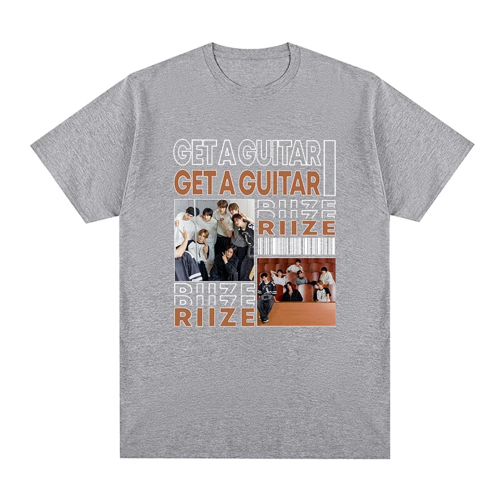 Футболка RIIZE с надписью получить гитару Мужская/женская футболка графическим