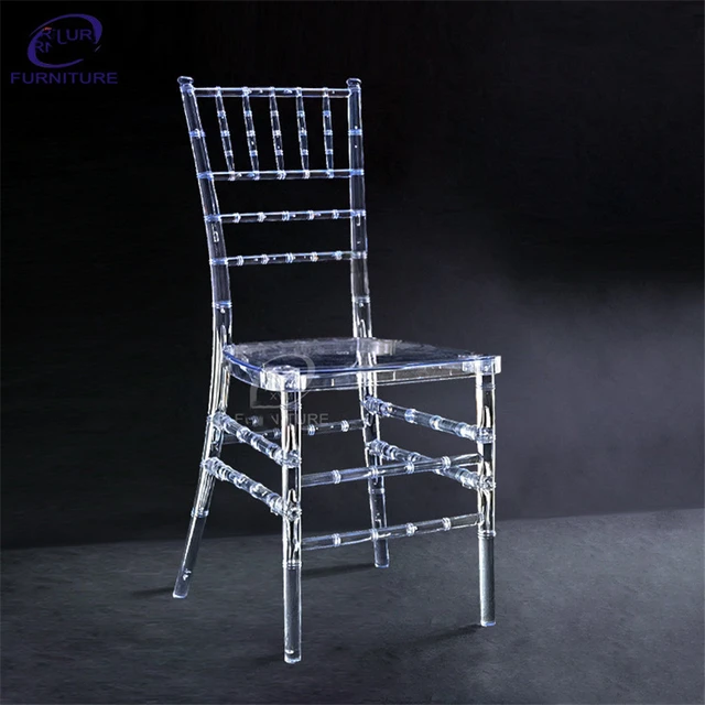 20 Pcs Clear Bamboo Chair Wedding Acrylic Chair Banquet Crystal Seat Family Hotel Dining Room chair Decoration 1