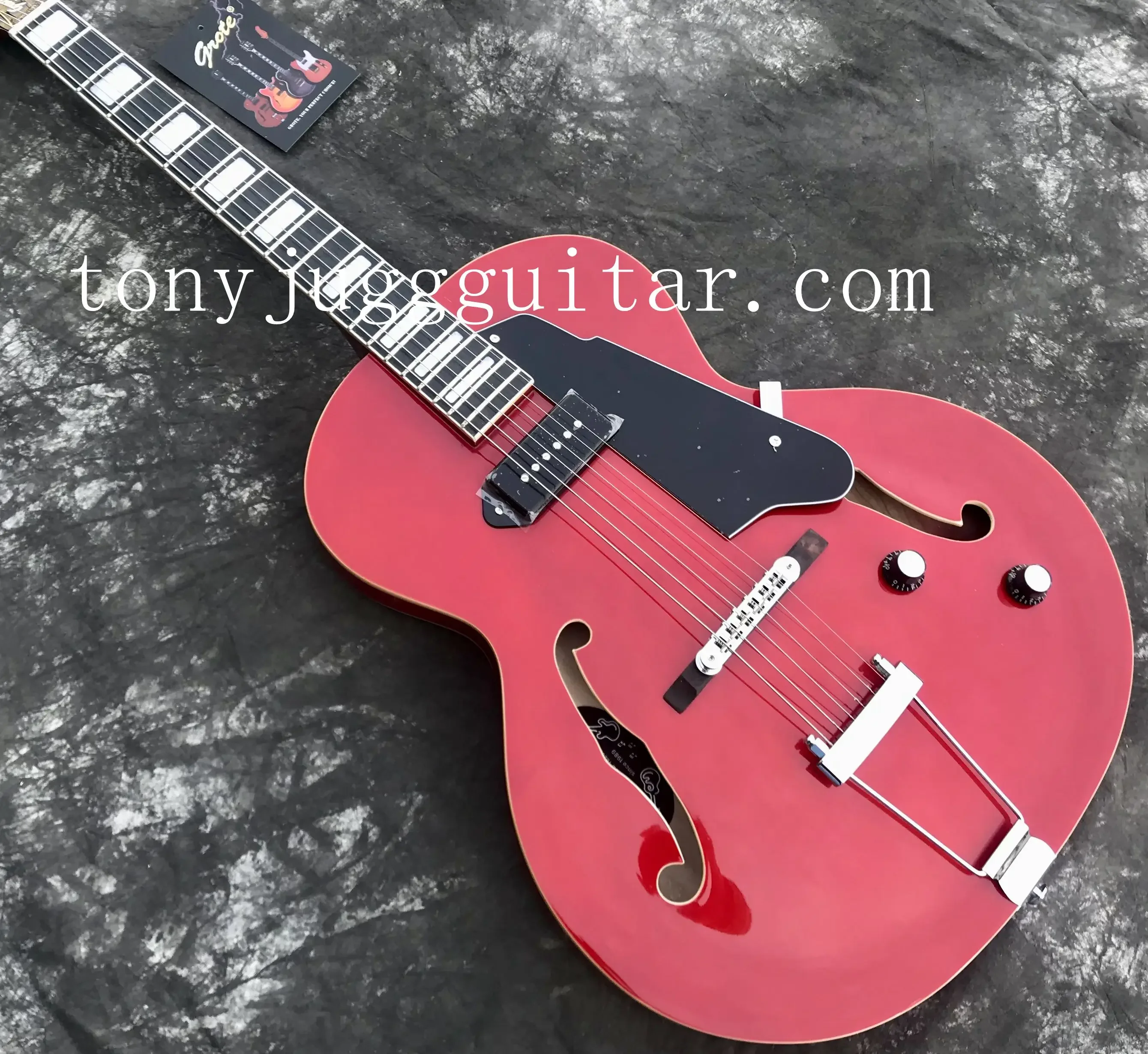 

Custom Archtop Guitar Top Quality JAZZ GUITAR,6 Strings Electric Guitar,VS GUITAR,Hollow Body,Double F Hole P90 Pickups Guitar