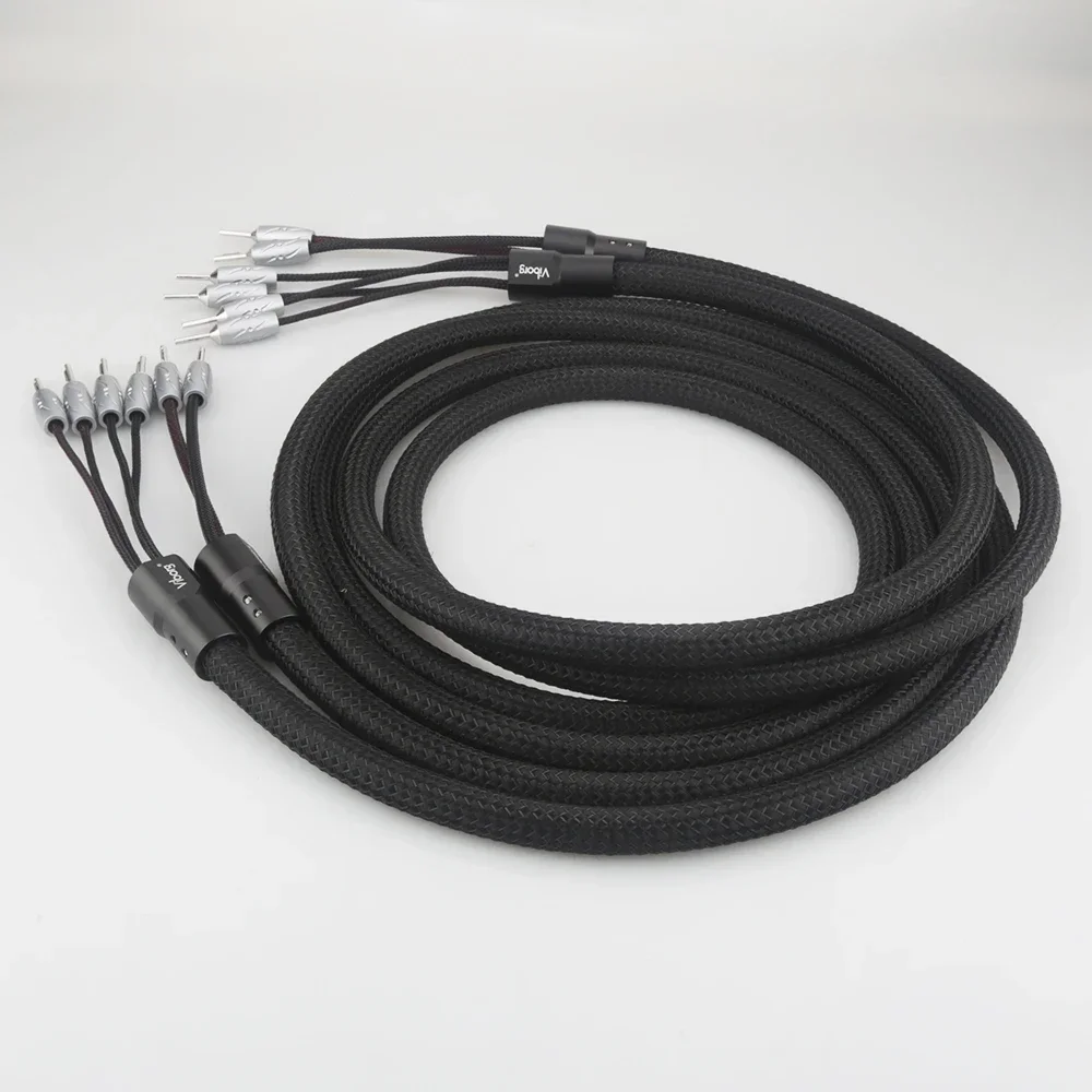 Высококачественный акустический кабель Viborg VS901 с вибризкой типа банан из чистой