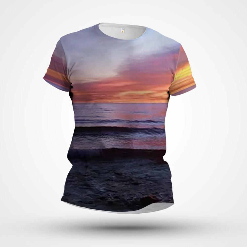 

2023 New Children/Men's Luxury Summer T-shirt 3D Printed Landscape Pattern Customization Personalized Light Luxury Fashion