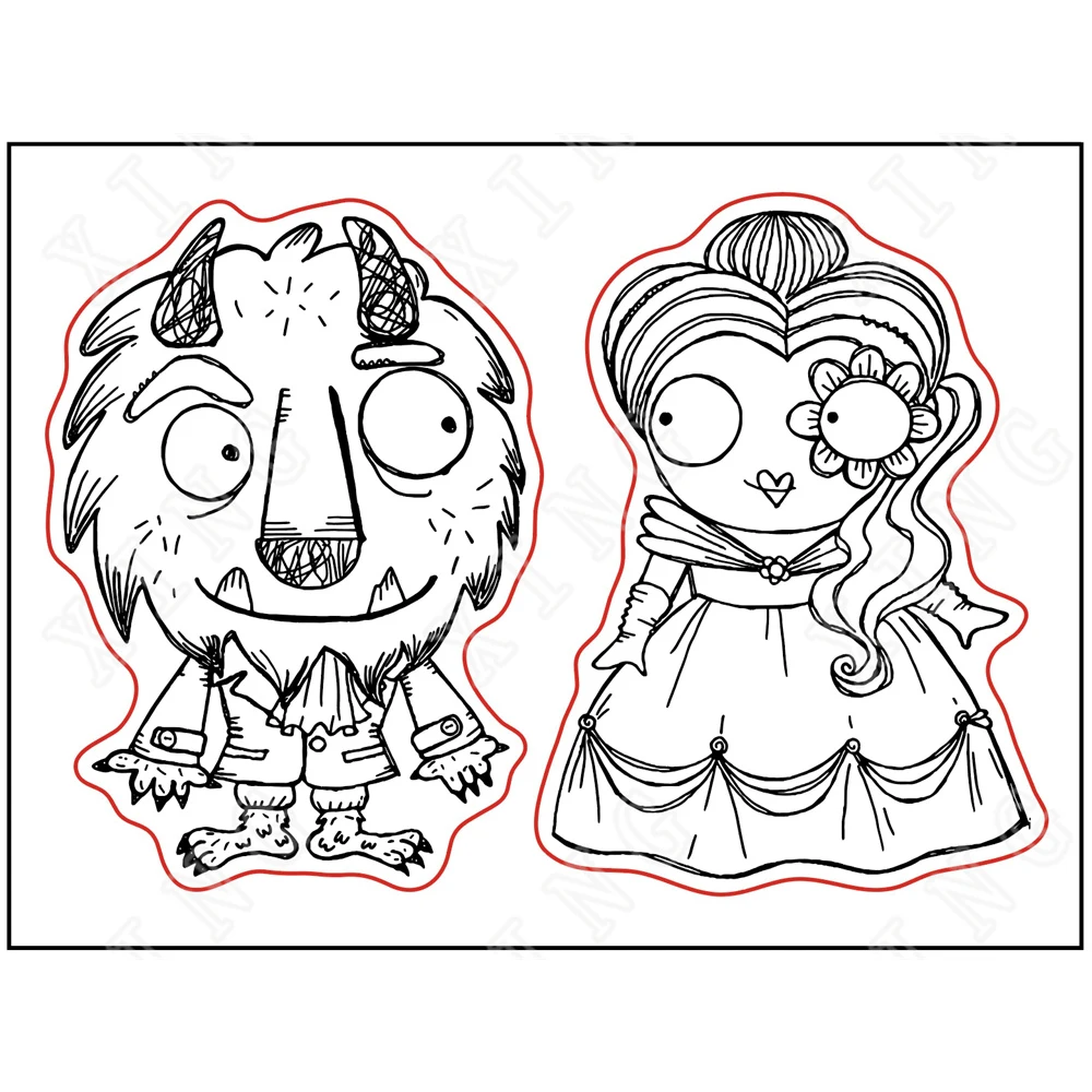 

Beautiful Girl and Animals Embossing Metal Cutting Dies and Stamp Handmade Diy Paper Scrapbooking Greeting Card Diary Decoration