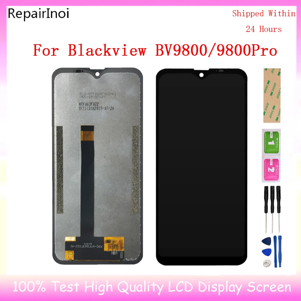 Original 6.3" For BLACKVIEW BV9800 / Pro LCD Display + Touch Screen Replacement 100% Work Front BV 9800 Glue