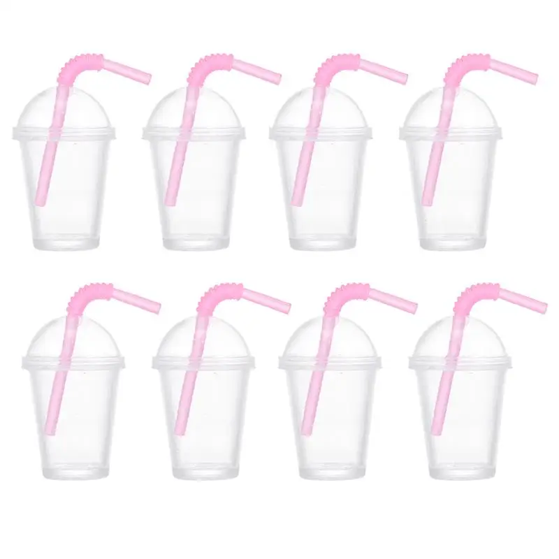 

8Pcs Decorative Doll Cups Wear-resistant Mini Milk Cups Adorable Miniature Cups Dolls & Accessories