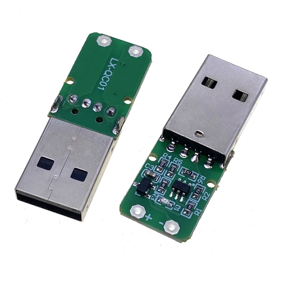 Фото 1 шт. QC до 5 В, 9 В, 12 В, 20 В, модуль питания USB 2,0 QC2.0/3.0, триггерная плата, индукционный кабель, штекерный разъем с корпусом №3
