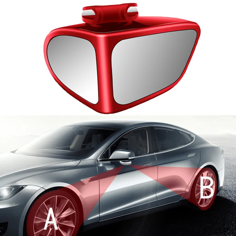 

10.5x6.5cm 2 colors Car 360 Wide Angle Round Convex Mirror Car Vehicle Side Blindspot Blind Spot Mirror Wide Rear View Mirror