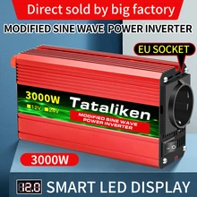 Przetwornica samochodowa UE 1500w/2000w/3000w/4000w Ac 12v.24v 220v 50hz wysokiej przetwornica napięcia wyświetlacz LEDVoltage