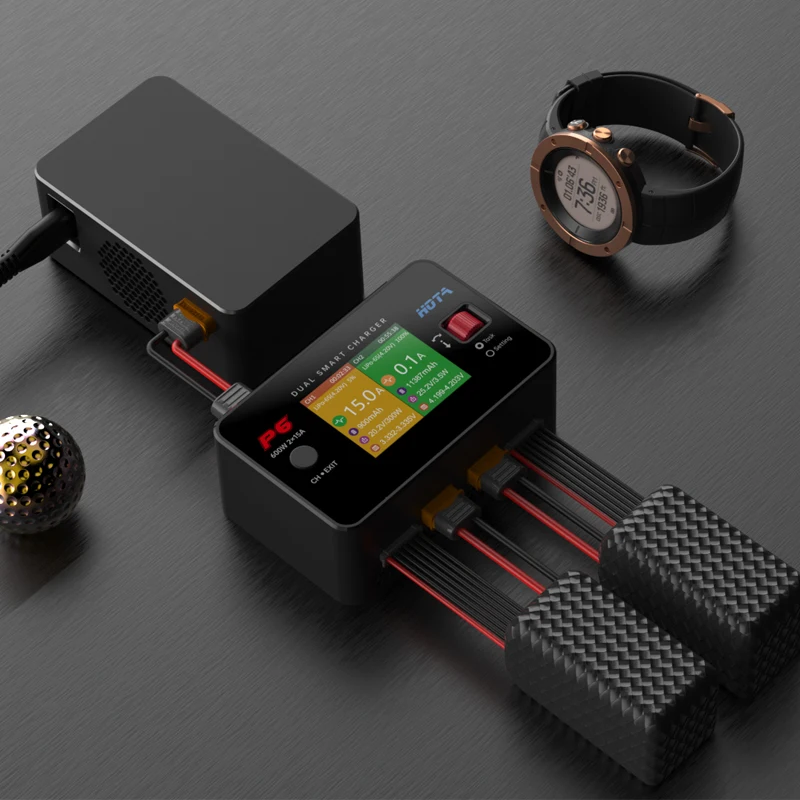 HOTA P6 & T240 Комплект двойной умный аккумулятор баланс зарядное устройство AC240W DC600W 15A для Lipo LiIon NiMH батареи с выходом Type-C