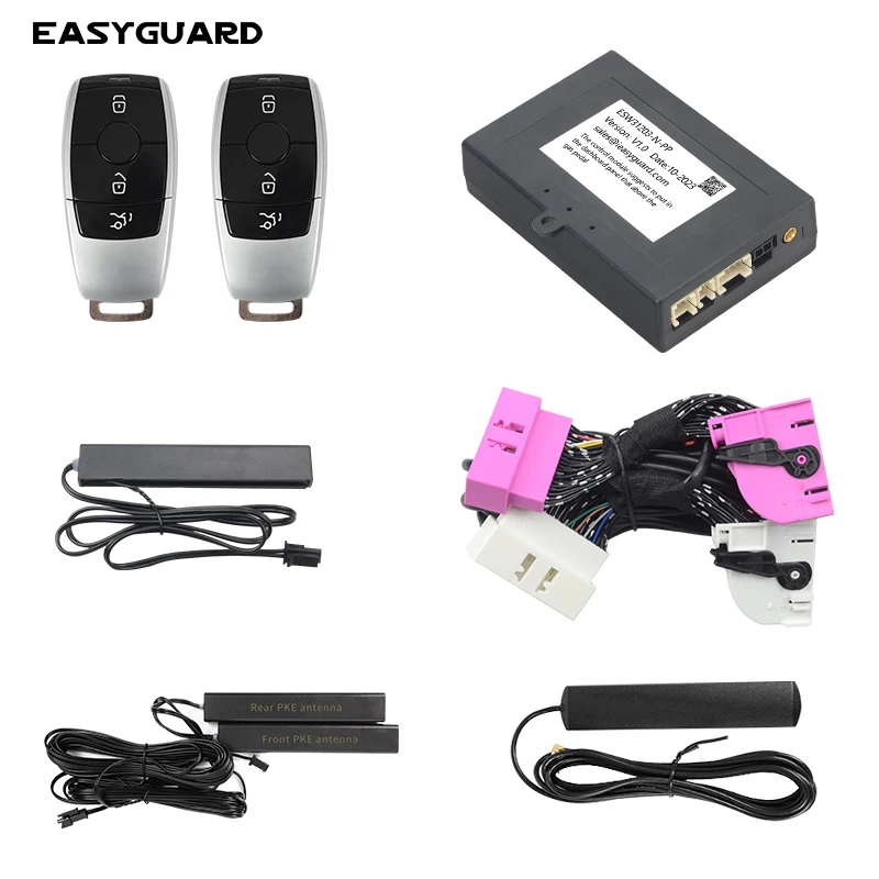 

EASYGUARD Smart Key PKE пассивный бесключевой доступ подходит для автомобилей Benz FBS4 2020+ с заводской кнопкой запуска OEM и комфортным доступом