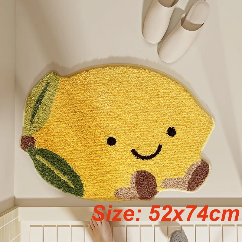 

Фруктовый тафтинговый коврик для ванной 50x60 см, оранжевый, полиэстер