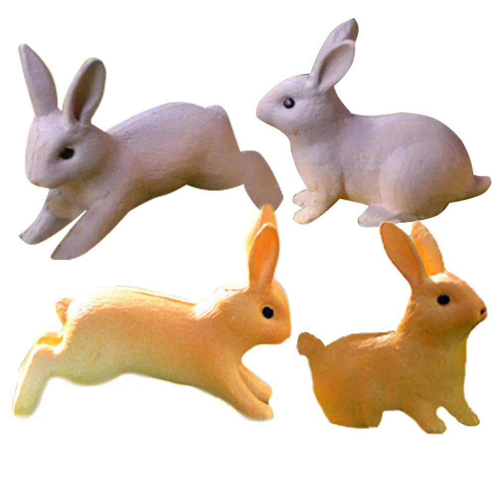 

Bunny Rabbit Easter Miniature Figurines Mini Animal Figures Gardens Fairy Resin Statue Sculpture Decor Statues Figure