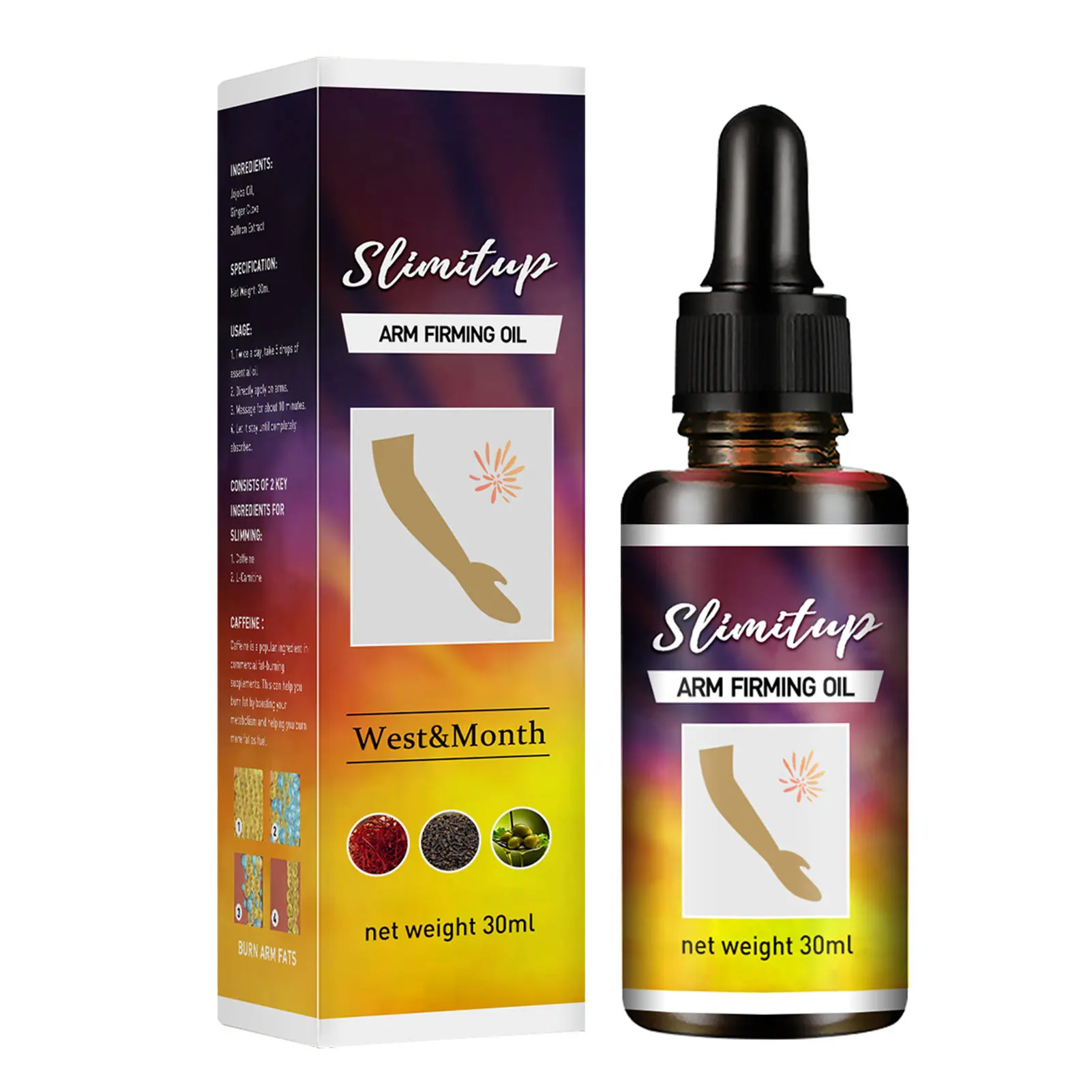 

Slimming Essential Oil Natural Herbal Ingredients Massage Oil Anti Cellulite Essential Oil For Arm Fat Assists With Firming &