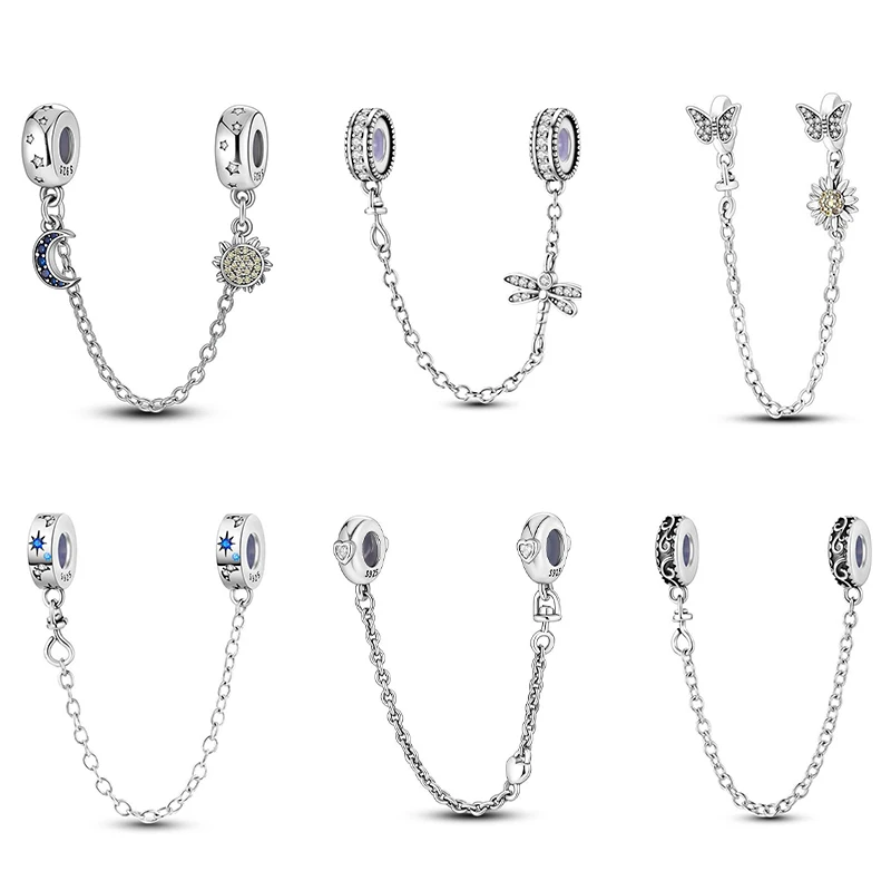 Новая искусственная Посеребренная бусина с маргариткой безопасная цепочка