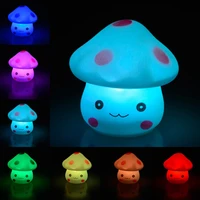 1pc 7 colors light cute changing led mushroom lamp party lights mini soft baby child sleeping night lights