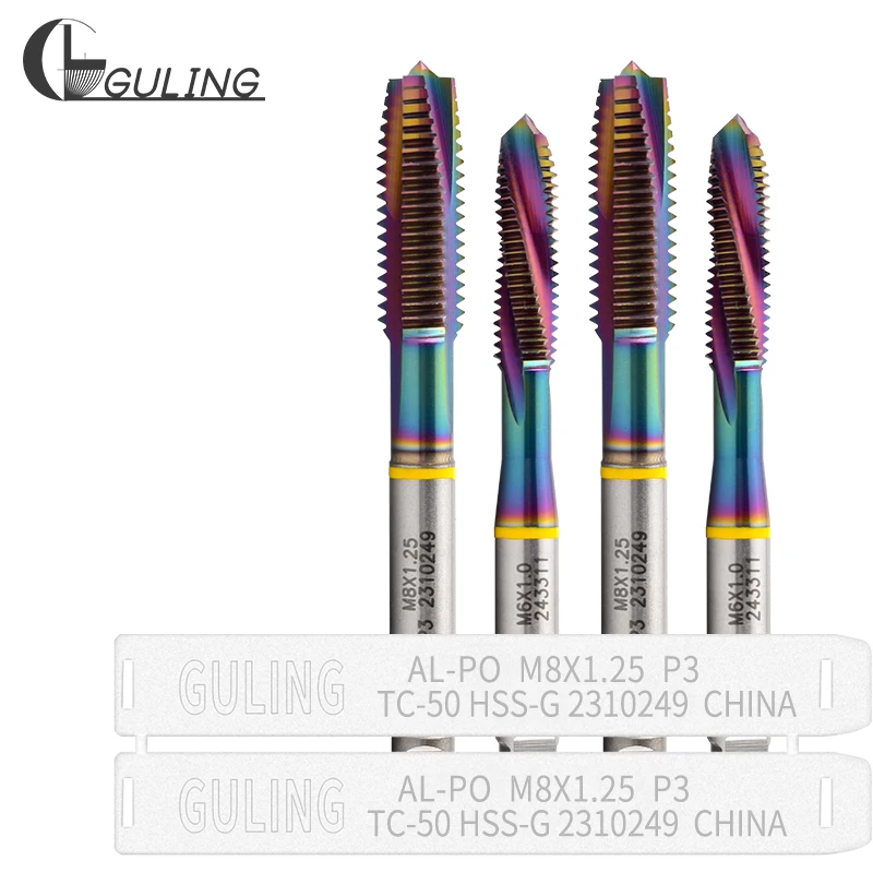 Метчики GULING HSS-G JIS  M2 M2.5 M3 M4 M5 M6 M7 M8 M10 M12