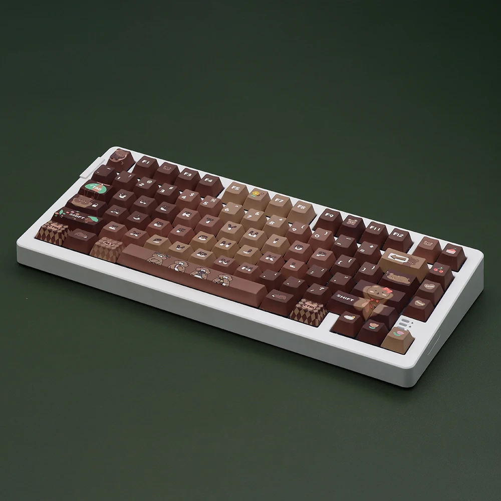 Lucky Bear коричневый постепенное Keycap для вишневого профиля PBT Материал Ретро стиль
